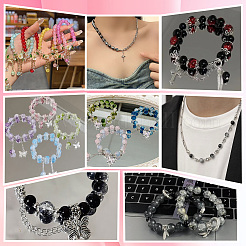 3 прядь стеклянных круглых бусин&nbsp;DGLA-LT0001-02B