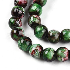 Выпечка окрашенные стеклянные бусины пряди&nbsp;X-DGLA-N003-8mm-A09