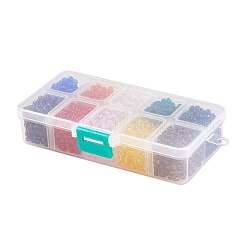 Perle di vetro trasparente 10 colori&nbsp;GLAA-JP0002-07-4mm