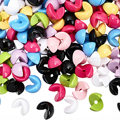 160шт 8 цвета непрозрачные акриловые бусины&nbsp;OACR-SC0002-57