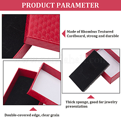 15 шт. Картонные шкатулки для украшений с ромбовидной текстурой&nbsp;CBOX-DJ0001-03C