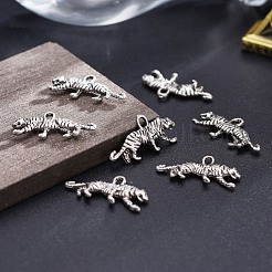Tibetischer stil Aluminium Anhänger & Charms&nbsp;TIBEP-T002-09TAS-NR