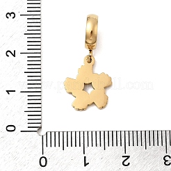 304 нержавеющая сталь цветная эмаль европейские подвески-шармы&nbsp;STAS-D153-01B-G