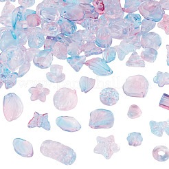 125 г прозрачных стеклянных бусин градиентного цвета&nbsp;GLAA-TA0003-58A