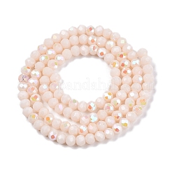 Гальванизировать непрозрачные сплошной цвет стеклянные бусы пряди&nbsp;LS-EGLA-A044-P3mm-L05