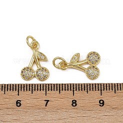Pendentifs avec zircon cubiques à micro-pavés en laiton&nbsp;KK-Z120-08G-04
