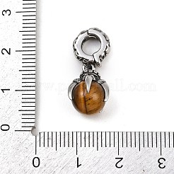 Подвеска в виде когтя дракона из хирургической нержавеющей стали 316 и круглого натурального тигрового глаза&nbsp;STAS-Z165-07AS-01