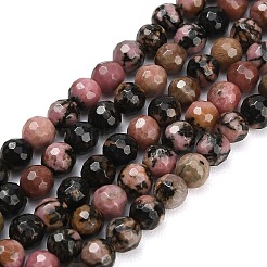 Природные родонит бисер нитей&nbsp;G-C280-B12-6mm