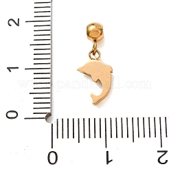 Pendentifs en acier inoxydable 304 micro pavés de zircones cubiques transparentes&nbsp;CU-CBAB6EC-10G-02