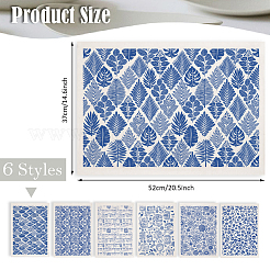 6 шт. 6 стиля бумажных керамических наклеек&nbsp;DIY-SD0002-07C