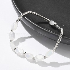 304 Edelstahlperlen-Stretcharmbänder für Damen&nbsp;BJEW-M054-01P-01