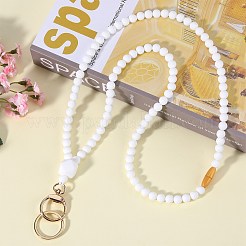 Correas para el cuello con cuentas de silicona para tarjetas de identificación&nbsp;NJEW-SW00025-06