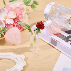 2 Stück Glasblumen-Dekoration&nbsp;AJEW-CO0001-04C