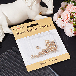 32 шт. 4 вида экологически чистых латунных бусин&nbsp;KK-BBC0009-72G