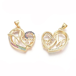 Pendentifs avec zircon cubiques à micro-pavés en laiton&nbsp;LS-ZIRC-G152-33G