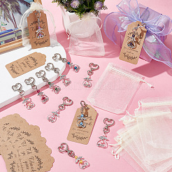 1 комплект подвесок-ангелов из стеклянного жемчуга&nbsp;KEYC-BC0001-16