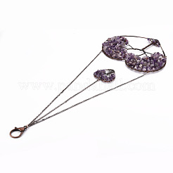 Природный аметист большие кулоны&nbsp;G-T133-R07B