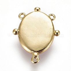 Maillons de composant de lustre en laiton plaqué or&nbsp;KK-L155-03B-G