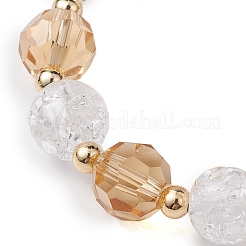 Круглые эластичные браслеты из искусственного австрийского хрусталя и кракелюра толщиной 10 мм&nbsp;BJEW-JB10556-01