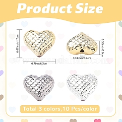 30шт 3 цвета акриловые бусины с УФ-покрытием&nbsp;MACR-YW0004-74