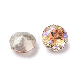 K9 cabochons de strass en verre de pointus dos&nbsp;X-RGLA-P030-06B-001PS