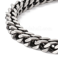Bracciale con catene in corda in acciaio inossidabile 304 per uomo e donna&nbsp;STAS-E001-01AS