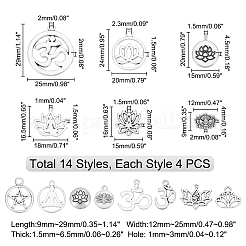 56 pz 14 ciondoli in lega di stile tibetano&nbsp;TIBEP-PH0001-30