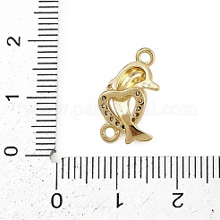 Laiton micro pavé de perles de zircone cubique claires&nbsp;KK-D409-08G