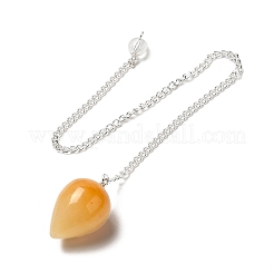 Wünschelrutenpendel aus natürlicher Topas-Jade&nbsp;G-R492-01S-07