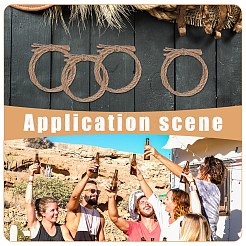 30 шт. декоративных элементов из джутового шнура&nbsp;AJEW-ME00014