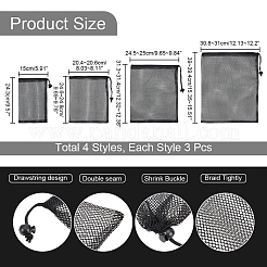 12 pz. 4 stili di sacchetti filtro in poliestere&nbsp;ABAG-NB0002-03A