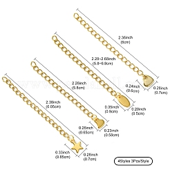 12 шт. 4 стиля удлинитель цепи из нержавеющей стали 304&nbsp;FIND-FS0002-96A