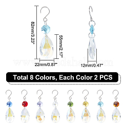 Стекло подвесные украшения&nbsp;HJEW-UN0001-16