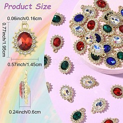 Подвески со стразами из сплава 10 шт.&nbsp;ALRI-YW0001-25A