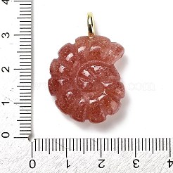 Natürliche Erdbeer-Quarz-Anhänger&nbsp;G-A287-01G-08