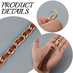 1 шт. цепочки для кошелька из сплава искусственной кожи&nbsp;DIY-CL0002-25B