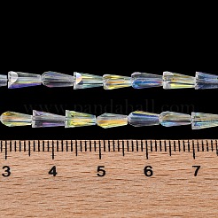 Прозрачные стеклянные бусины гальваническим пряди&nbsp;EGLA-H107-02A-AB01