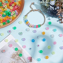 Наборы для браслетов из плоских круглых пластиковых и акриловых бусин своими руками&nbsp;DIY-AR0004-15