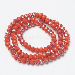 Electroplate opaco colore solido perle di vetro fili&nbsp;EGLA-A034-P4mm-J07