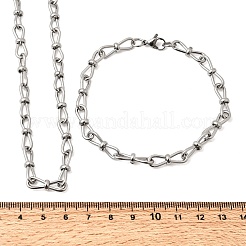 Schmucksets aus Gliederketten aus Edelstahl 304&nbsp;SJEW-L199-10P