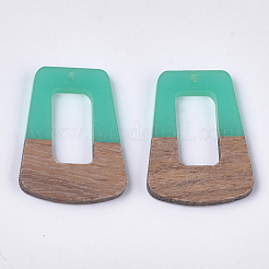 Pendentifs en bois de résine et de noyer&nbsp;RESI-S358-84A