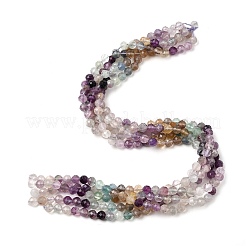 Природных красочные флюорита бисер нитей&nbsp;G-P603-C-6mm-07