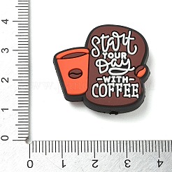 Perles de silicone thème café&nbsp;SL-CBACE28-01H