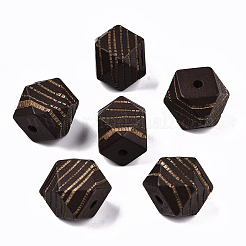 Perles de bois naturel peintes&nbsp;X-WOOD-T021-52C-M