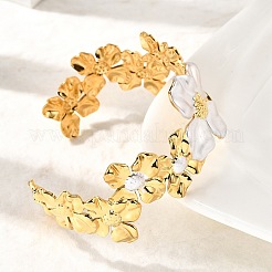 Браслеты-манжеты из нержавеющей стали 304 для женщин&nbsp;BJEW-F509-03E-G