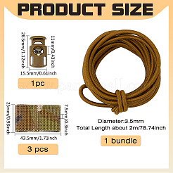 Полиэстеровый тактический флаг-банджи эластичная застежка-ремень&nbsp;FIND-WH0139-760B