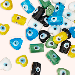 40 stücke 10 farben handgemachte böse auge Bunte Malerei perlen&nbsp;LAMP-PA0001-47