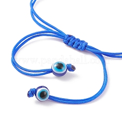 Braccialetto di perline intrecciate in resina malocchio&nbsp;BJEW-JB08408
