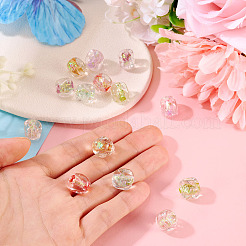 14 шт. 7-х цветные бусины ручной работы из фольги в технике лэмпворк&nbsp;FOIL-TA0001-06