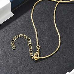 Colliers à chaîne serpent ronde en laiton de 1 mm pour femmes&nbsp;KK-CBA4FD4-06G